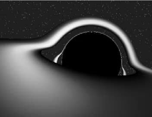 Так издали выглядит черная дыра, окруженная аккреционным диском.