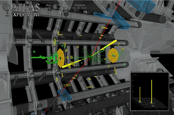 Схема эксперимента ATLAS на Большом адронном коллайдере, который намекнул на бозон Хиггса (изображение <noindex><a target=_blank href=http://www.flickr.com/photos/25451173@N08/6510129067/>Weizmann Institute</a></noindex>).